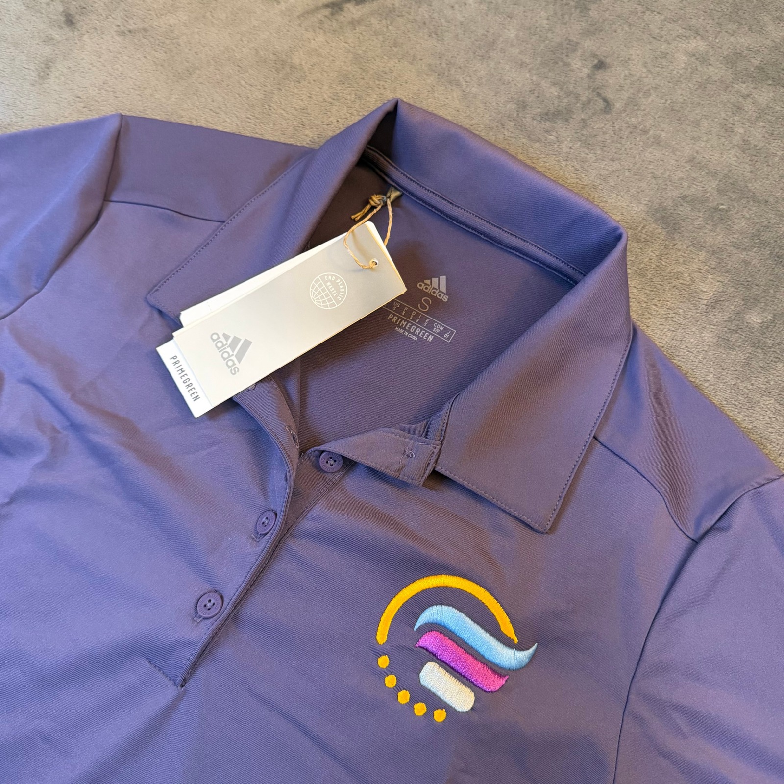 Adidas Tech Purple Ultimate Solid Golf Polo Shirt Primegreen Womens Small Nwt